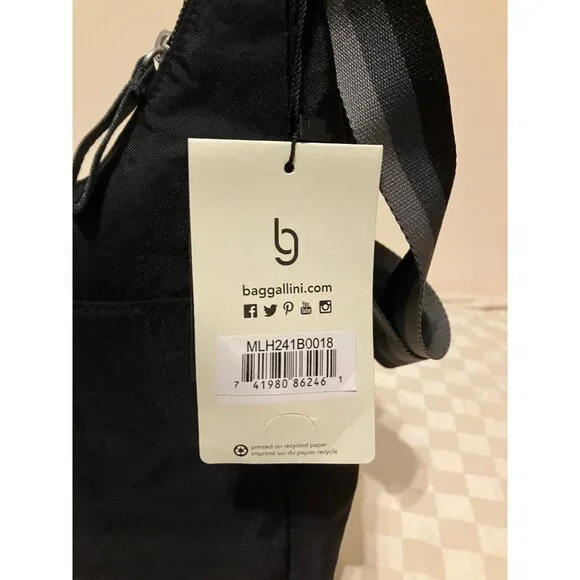 Baggallini Black Zipped Purse/Crossbody/Hand Bag Inner pckt 11x9,5x4 - Picture 6 of 16